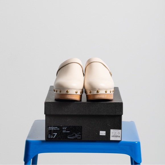 J. Crew Convertible Leather Clogs in Dusty Ivory - Picture 4 of 8